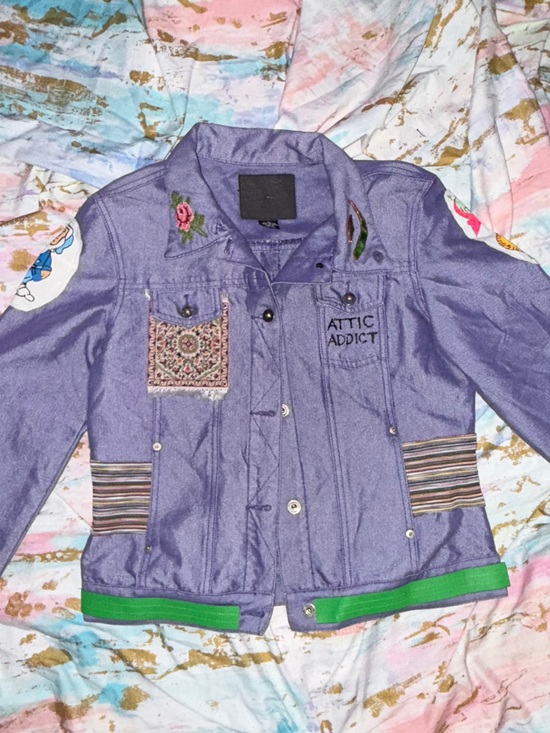 Guess by Marciano Jackets & Blazers - Guess USA Purple denim custom by Marion G Nuernberg